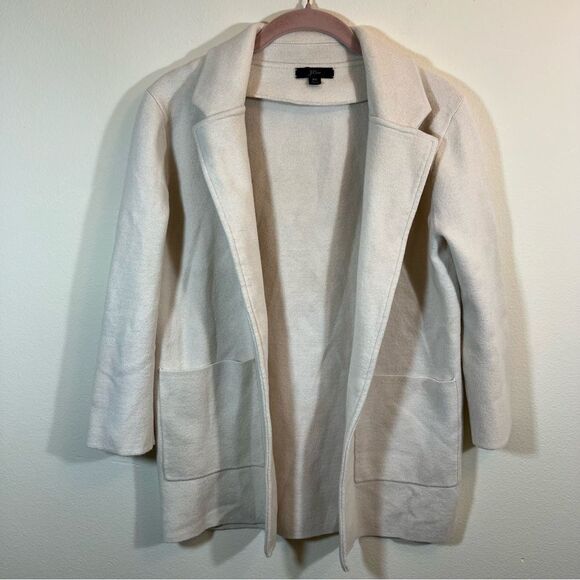 J. Crew Open Front Sophie Sweater Blazer XS Off-White - Picture 2 of 13